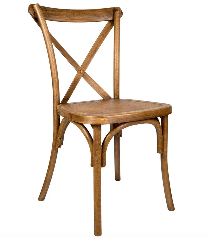 Wood Resin Cross Back Chairs