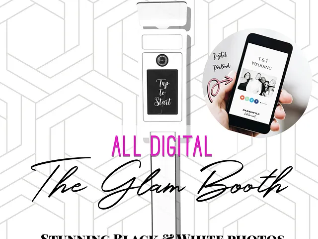 The All Digital Glam Booth - Black & White Photos - $650 for 4 hours! 