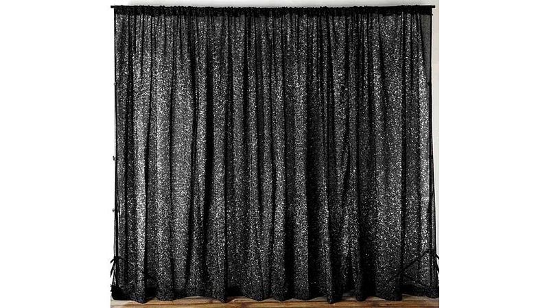 Black Sequin Backdrop