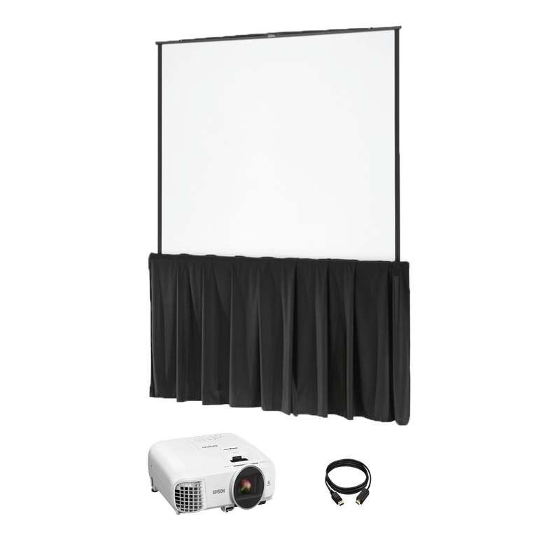 Package 3 ; 6 foot screen projector : Small Audience, Up to 50 people: 