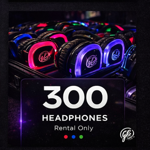 Super Silent Social Headphone Rental (300 guests)