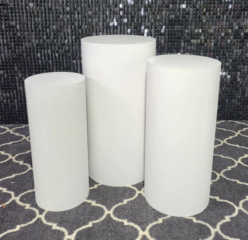  Pedestals - White Cylinder