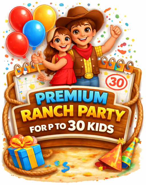 PREMIUM RANCH PARTY – 30 KIDS
