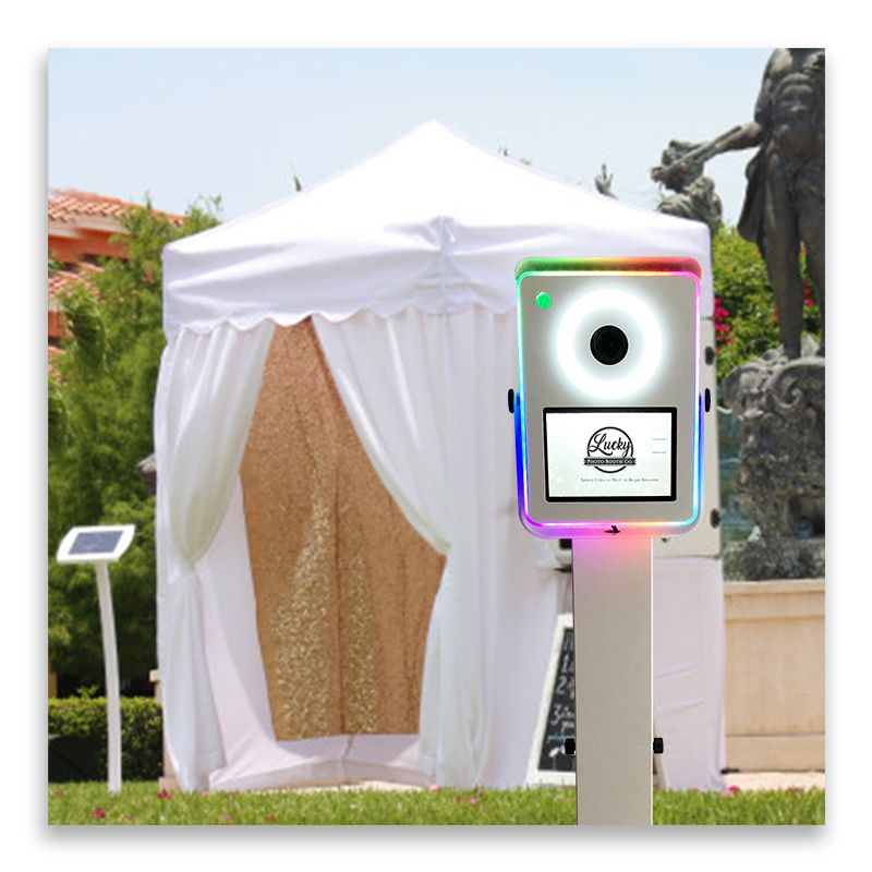 Complete Photo Booth with White Cabana