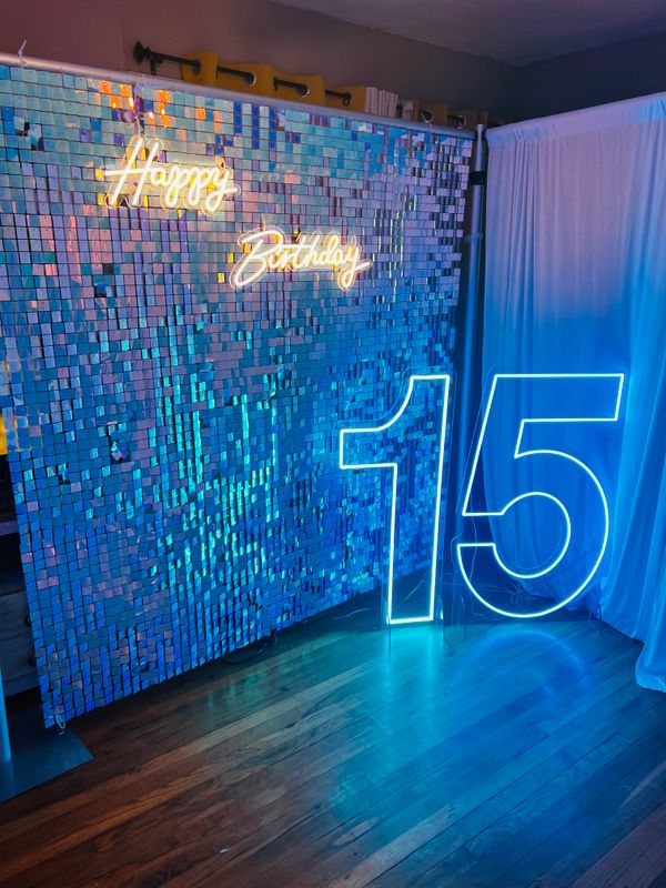 3.5 ft. acrylic neon marquee letters or numbers