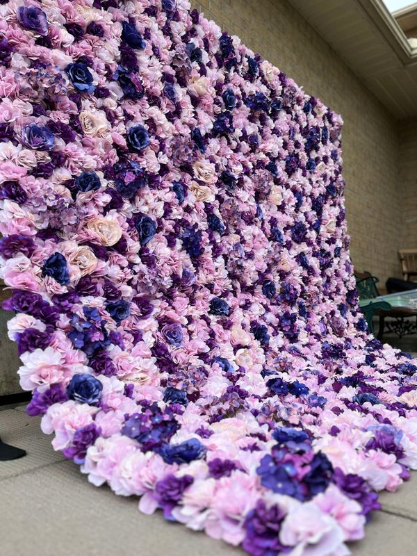 Purple and Pink Floral Backdrop