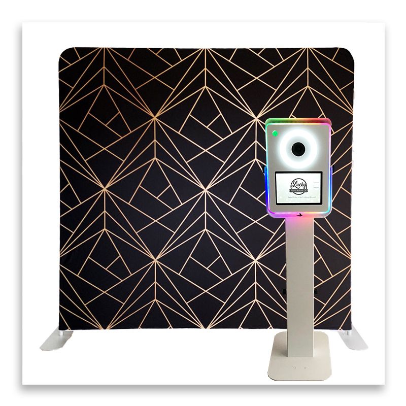 Complete Photo Booth with Large Backdrop Stand