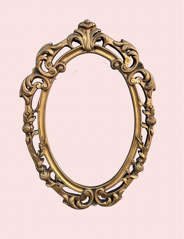 Gold Oval Frame