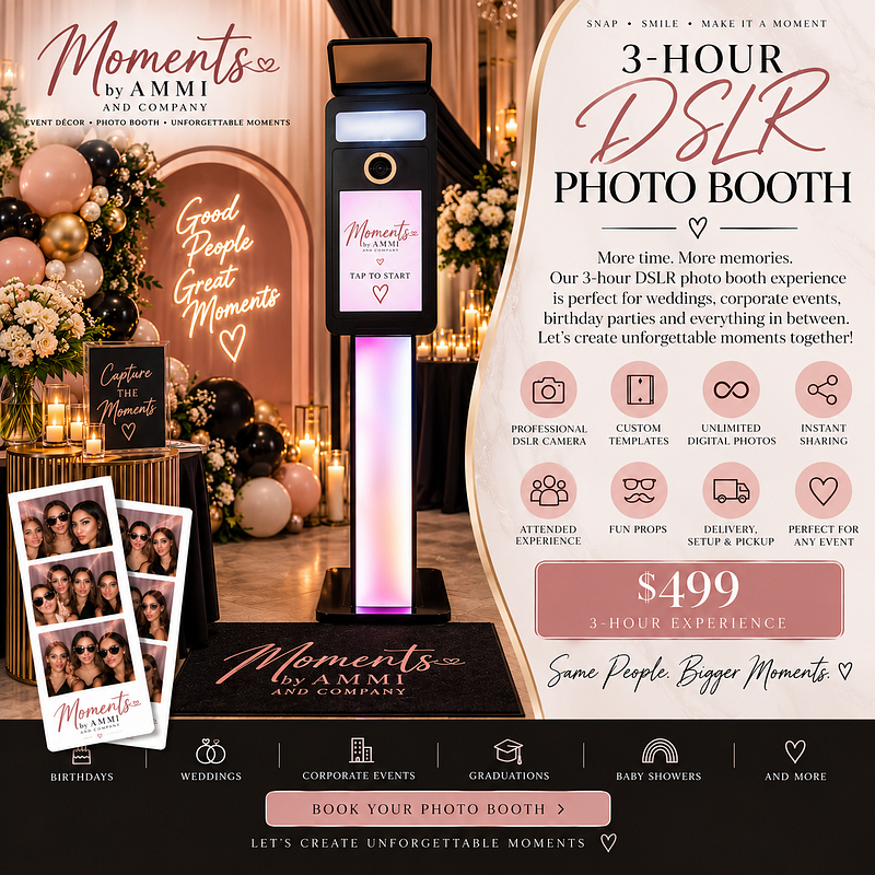 3-Hour DSLR Photo Booth