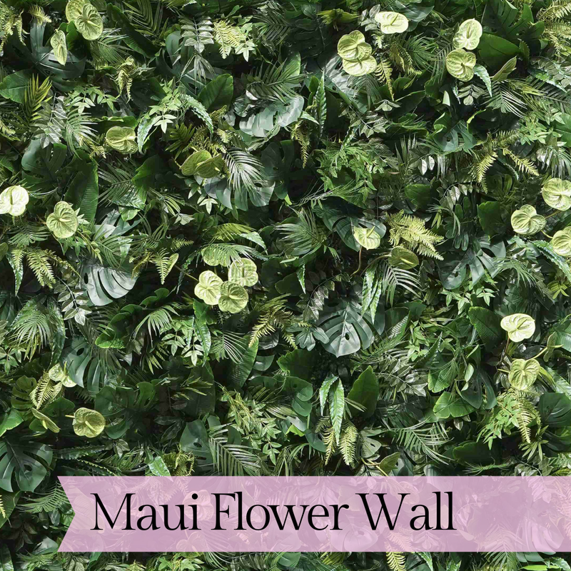 Maui Flower Wall Backdrop Rental