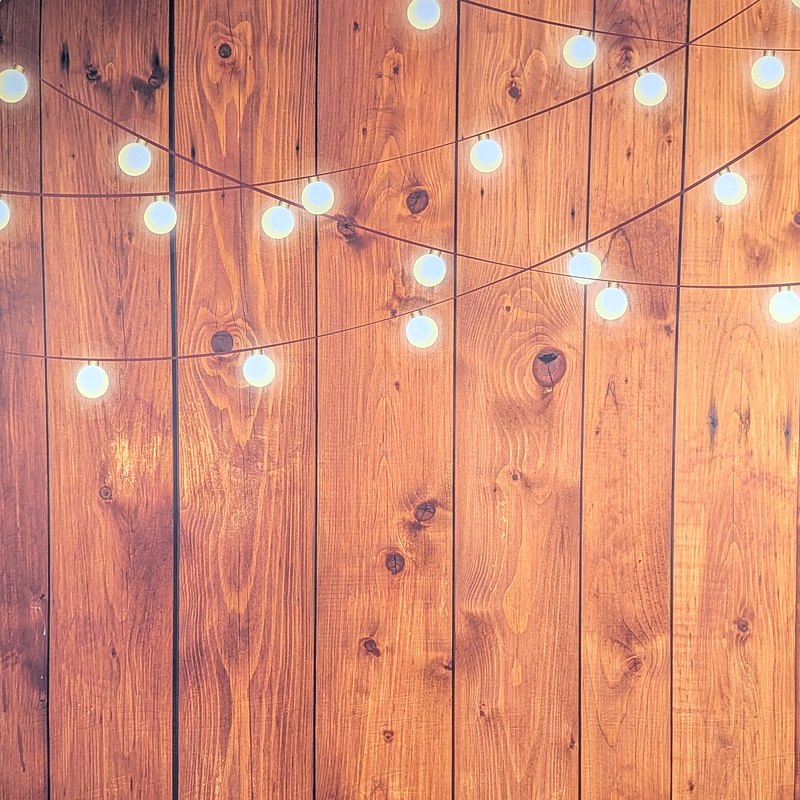 Wooden Wall with Greenery