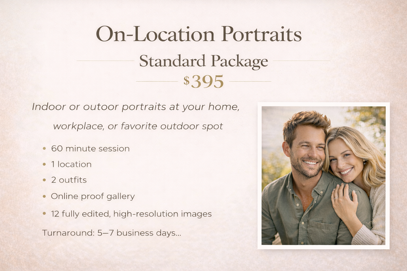 On-Location Portrait Session - Standard Package