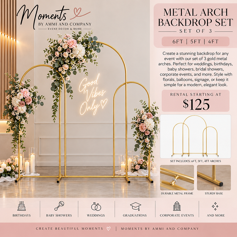 Gold Arch Stand Trio