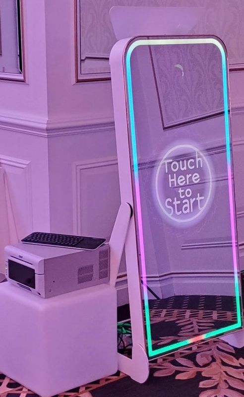 Neon Magic Mirror Booth