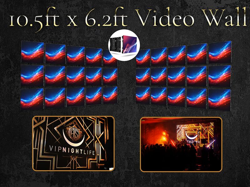 (2x) 10.5ft x 6.2ft Video Wall