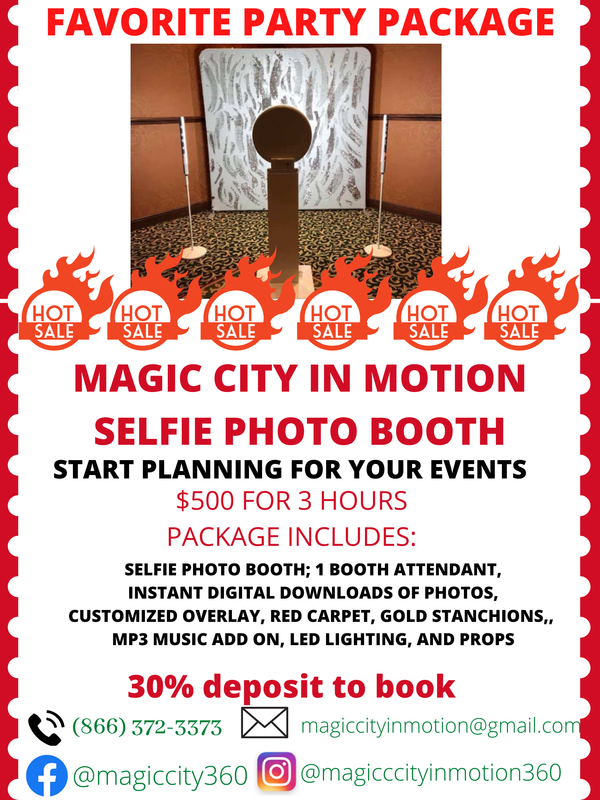 The Selfie Booth Favorite Party Package - $500 for 3 hours
