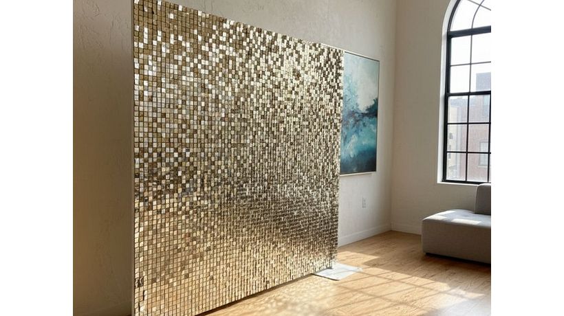 Gold Square Shimmer backdrop