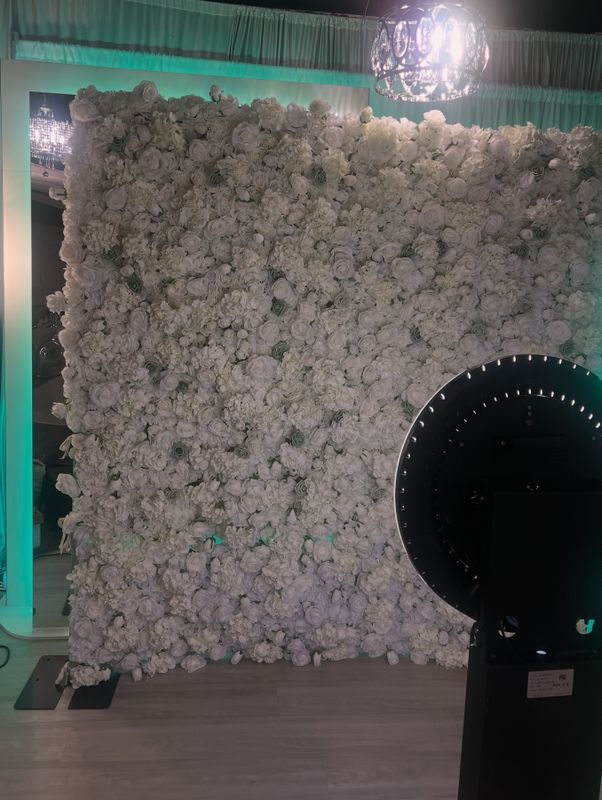 All day flower wall rental