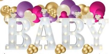 Marquee Letters with Balloons