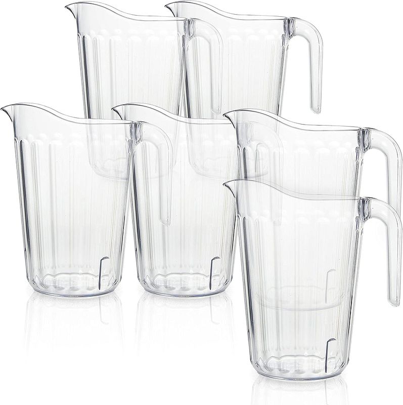 Clear Plastic Pitcher, 60 oz