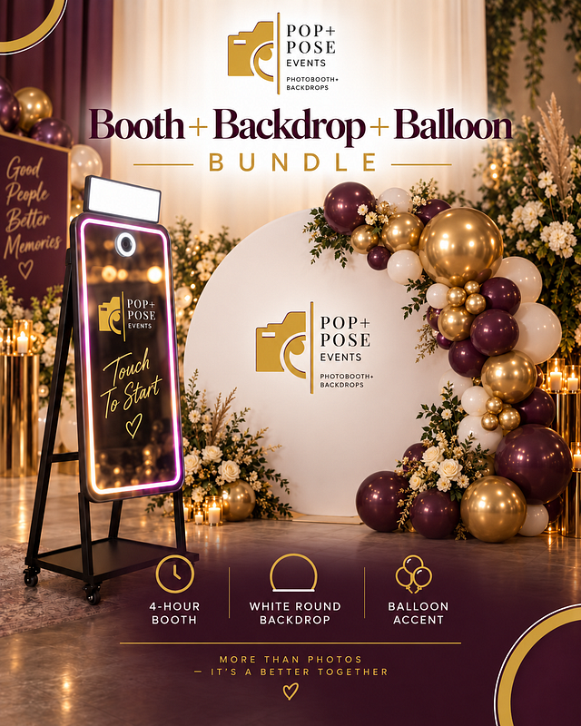 Booth + Backdrop + Balloon Bundle