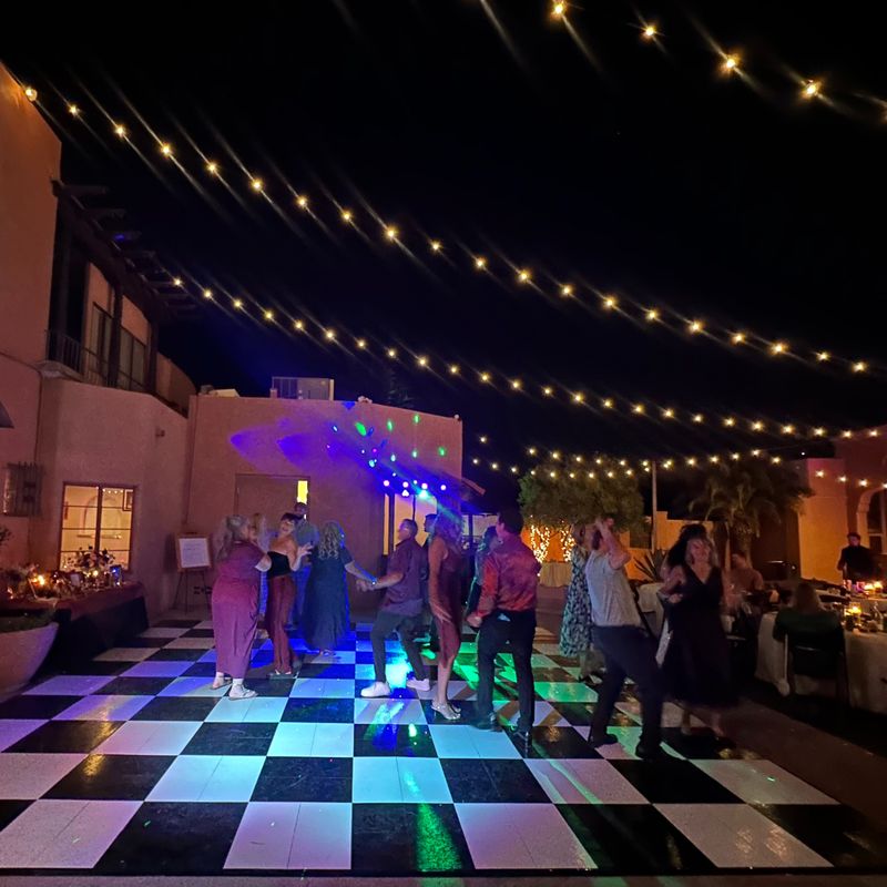 20 x 20 Black & White Dance Floor