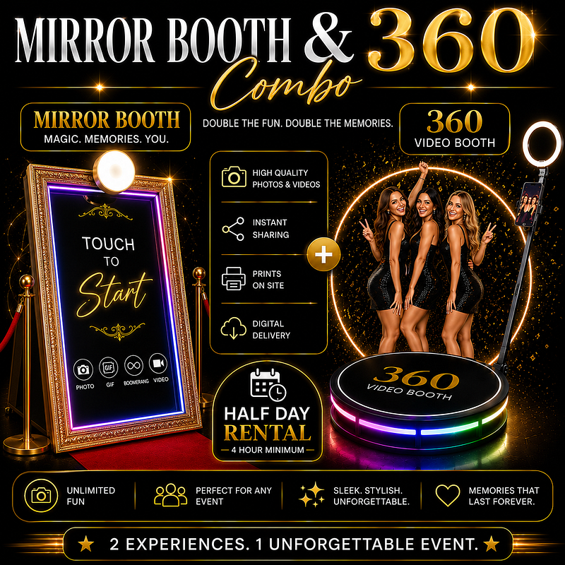 Half Day Mirror booth & 360 platform