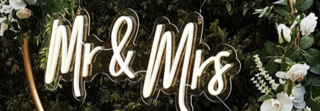 Mr & Mrs Neon Sign