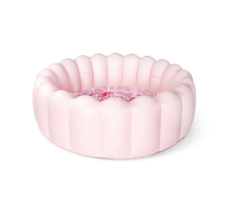 Blush pink inflatable ball pit