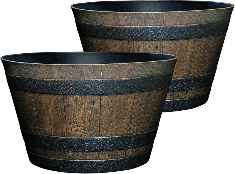 Whiskey Barrel Beverage Chiller Bin