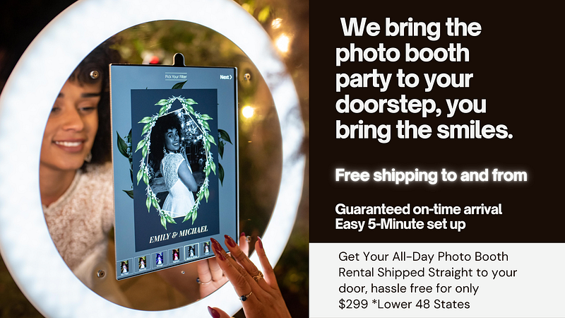 Shipped To Your Door Photo Booth (Digital Prints)