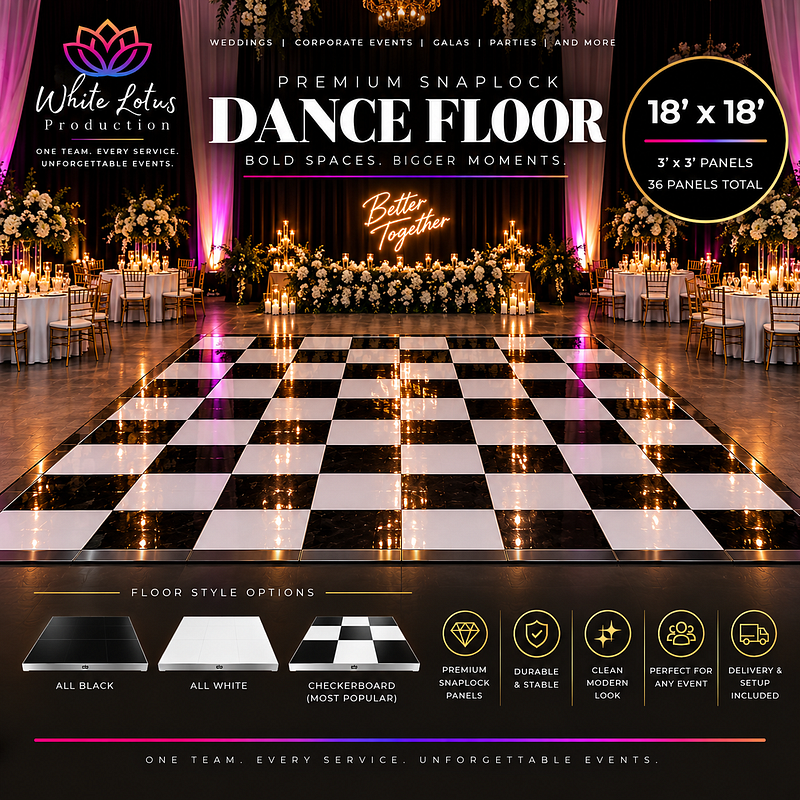 18′ × 18′ Indoor Dance Floor ⭐ MOST POPULAR