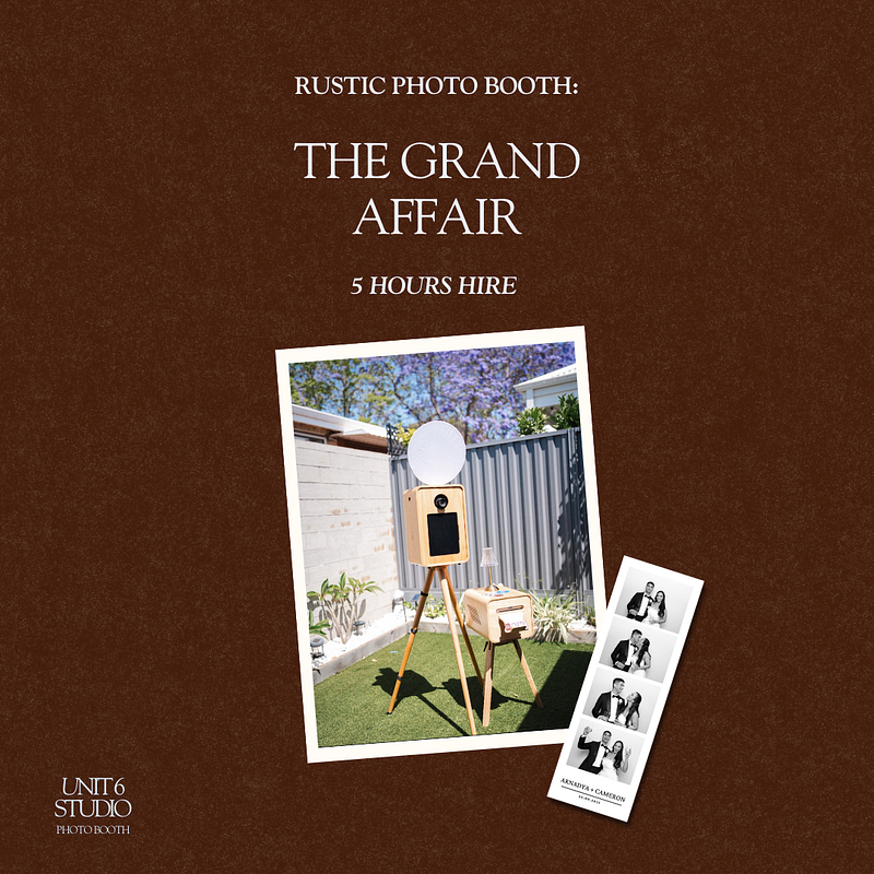 The Grand Affair | Ultimate Experience Package | Rustic Booth
