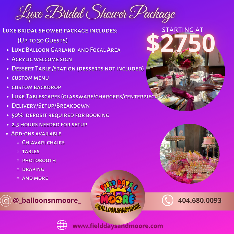 Luxe Bridal Shower Package