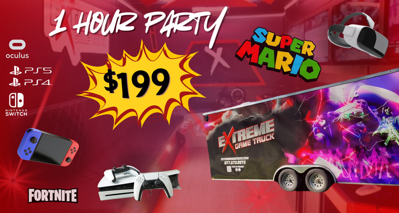 One Hour Game Truck Party with Online Gaming
