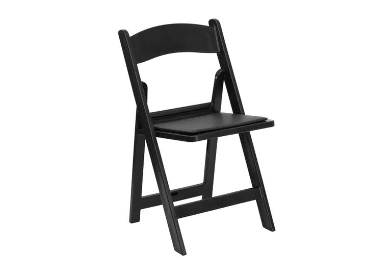 Black Resin Padded Chair