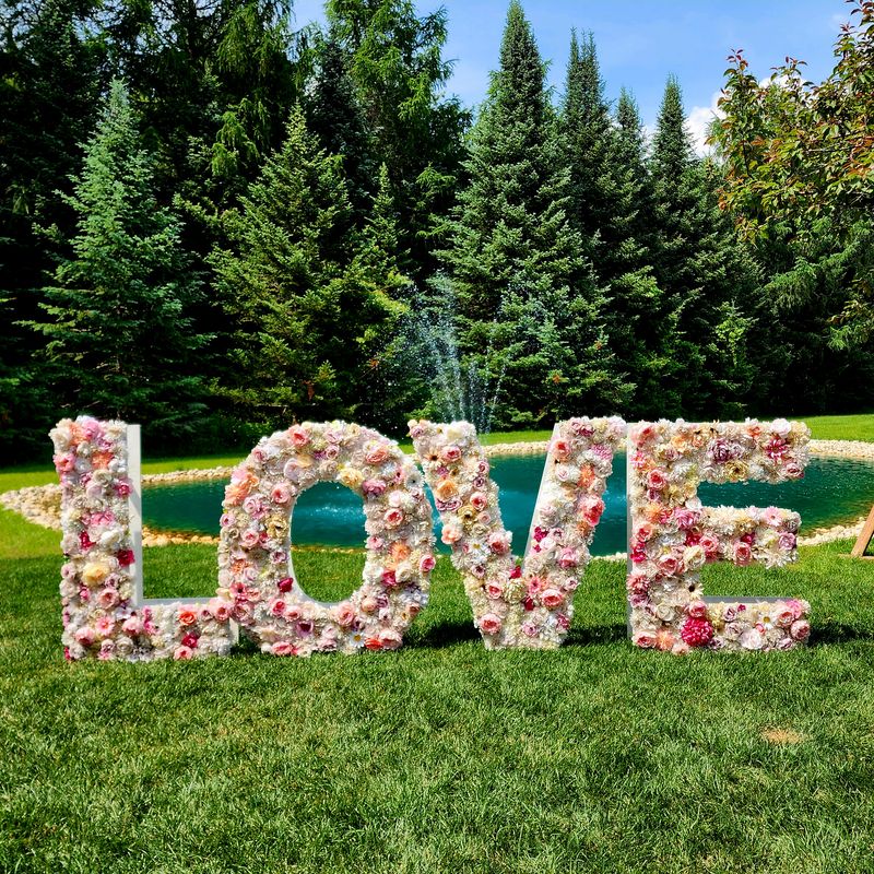 Floral LOVE Letter Rental