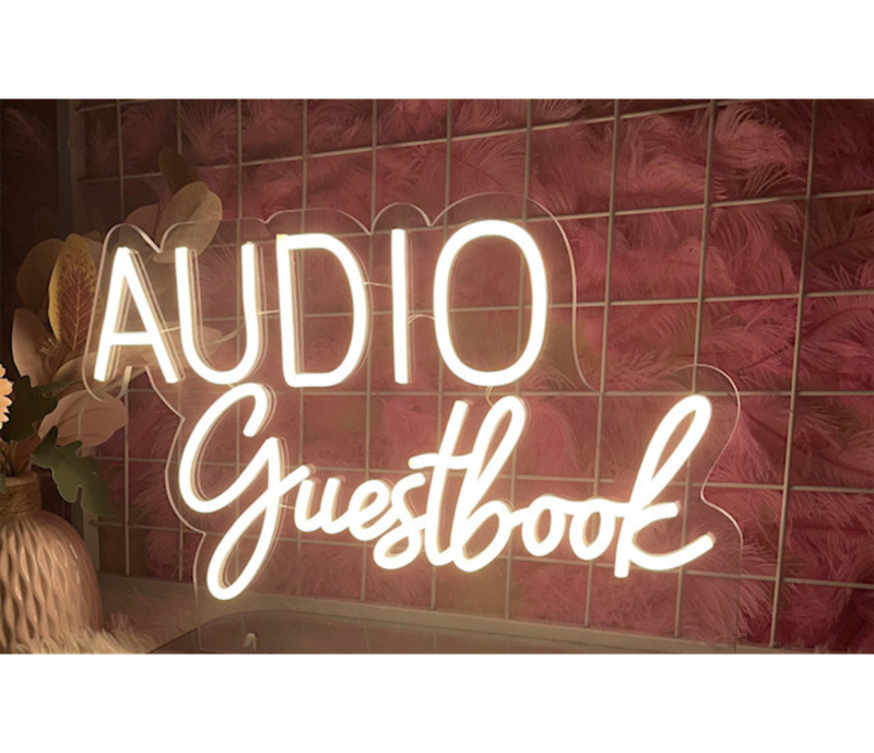 Audio Guest Book Neon Sign