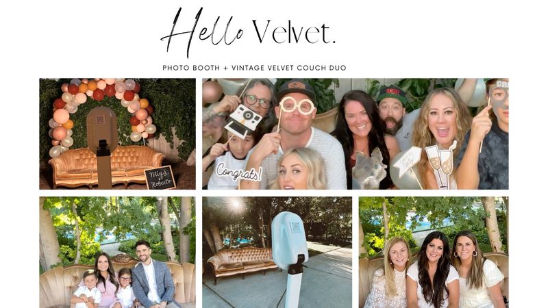 Hello Velvet- Vintage Couch + Photo Booth 