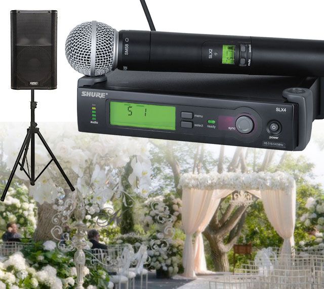 Wedding Sound & Wireless Mic (No DJ Provided)– $150