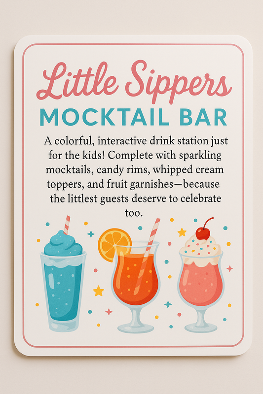 Little Sippers Mocktail bar-Interactive kids experience 