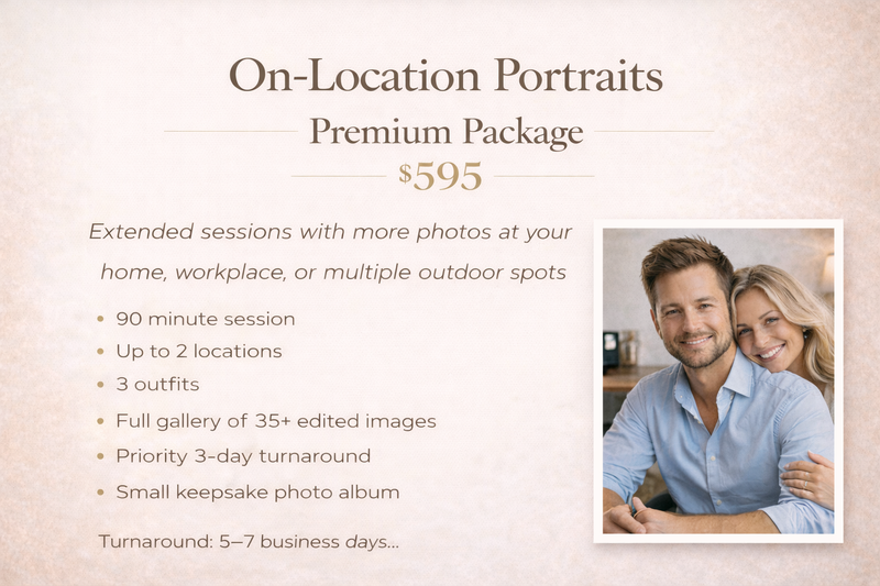 On-Location Portraits — Premium Package