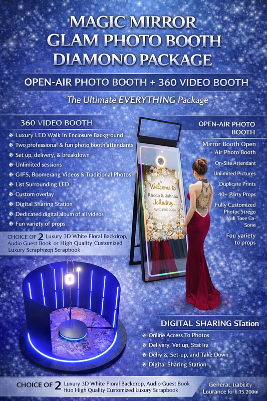 MAGIC MIRROR GLAM PHOTO BOOTH DIAMOND PACKAGE