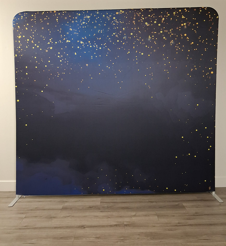 Blue Midnight Gold Backdrop 