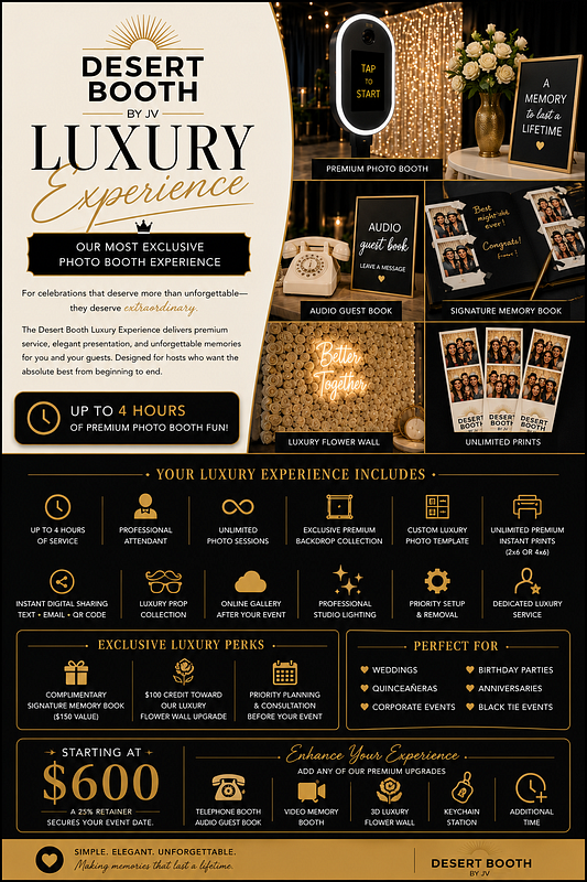 👑 Desert Booth Luxury Experience