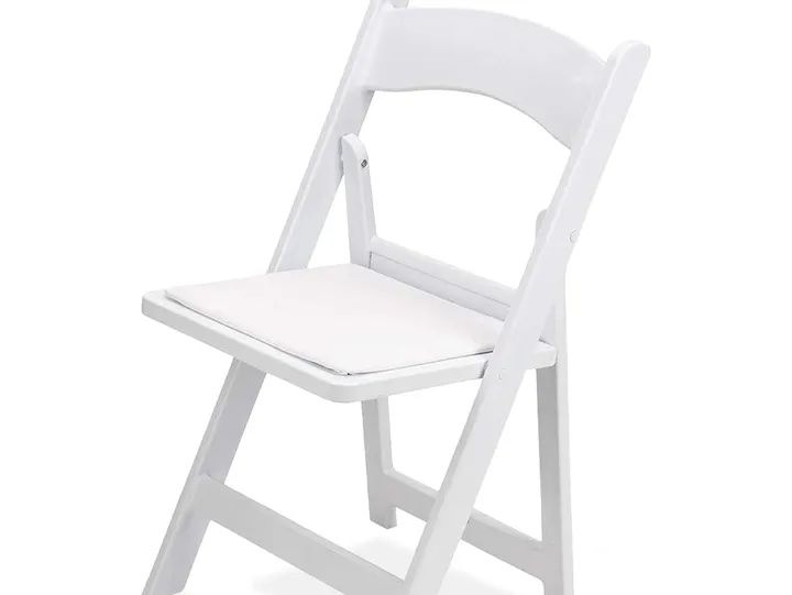 White Resin Padded Chair