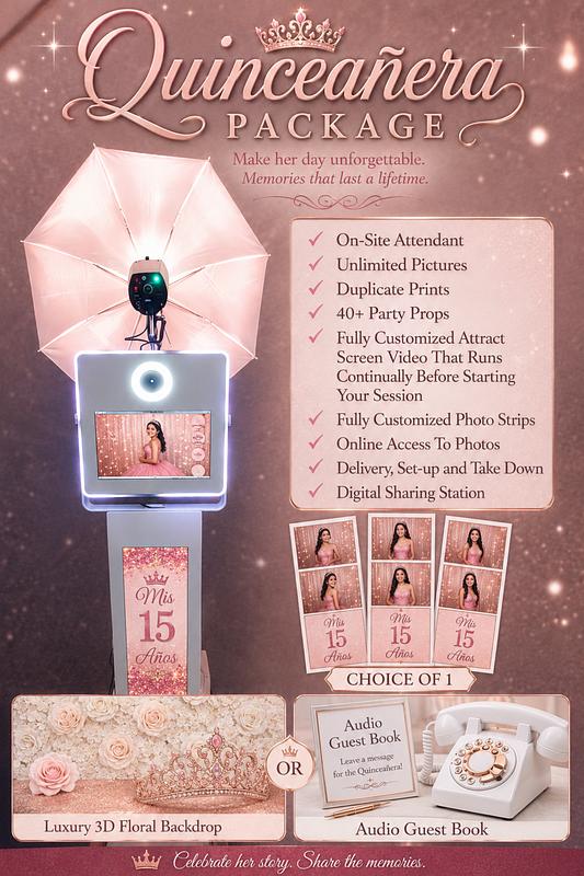 TRADITIONAL OPEN-AIR PHOTO BOOTH QUINCEANERA PACKAGE