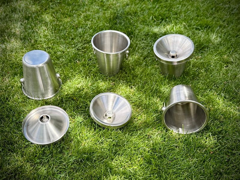 Mini Silver Champagne Chiller Buckets (Spittoons)