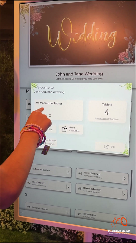 Digital Wedding Seating Chart (Stand-Alone)