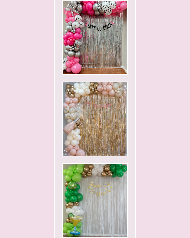 Big Beautiful Bash Décor: Balloons, Fringe & Sign for Your Go-To Party Photo Spot